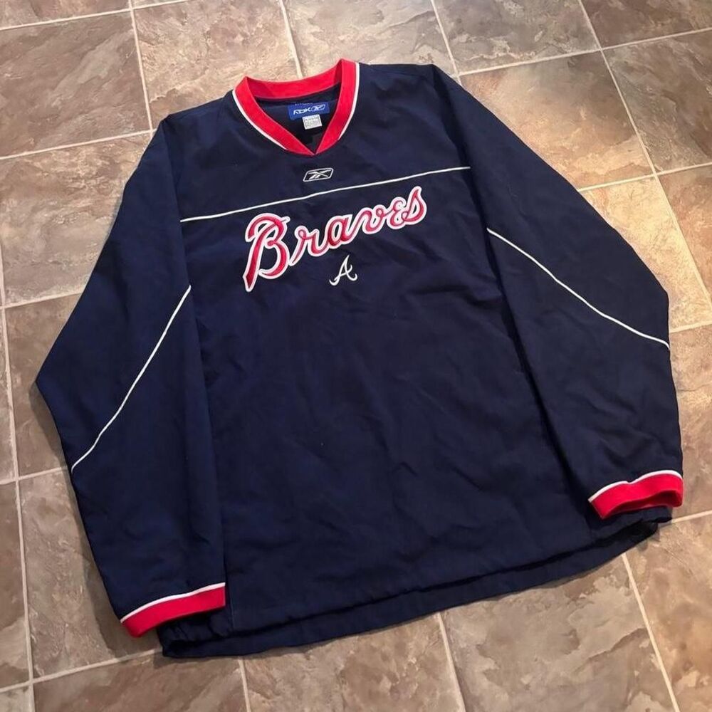 Vintage 2000s Y2K Atlanta Braves Reebok windbreaker, like new condition